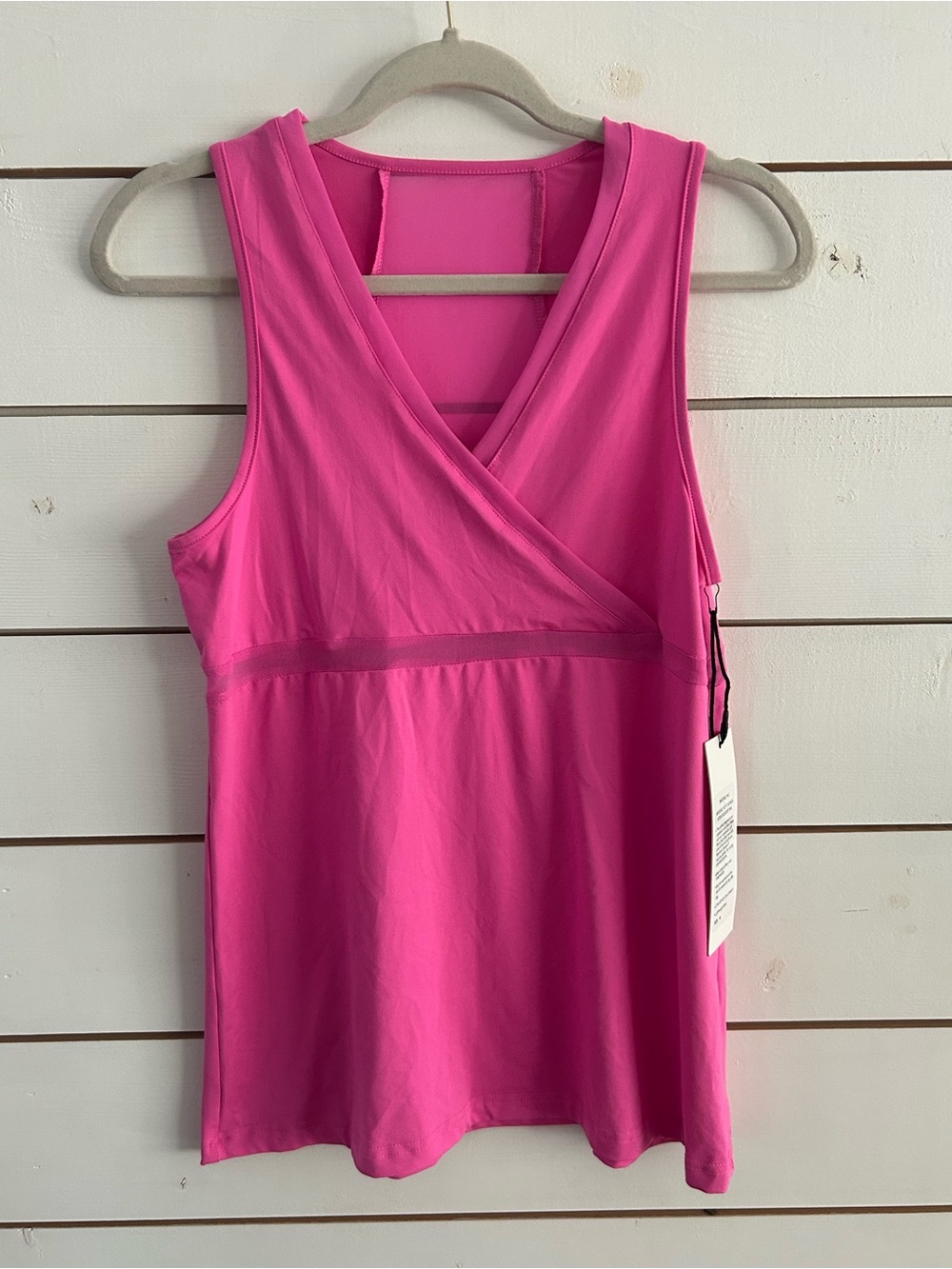 NWT Sweat & Milk Brooklyn Nursing Sleeveless Pink V-Neck MeshTank Top Medium